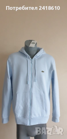 Lacoste Classic Fit Full Zip Hoodie Mens Size 4 - M НОВО! ОРИГИНАЛ! Мъжка Качулка с цял цип!, снимка 3 - Спортни дрехи, екипи - 53203721