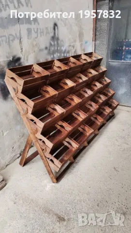 Дървени стелажи за плод и зеленчук, снимка 7 - Стелажи и щандове - 48841107