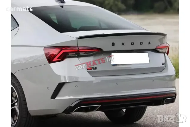 Спойлер за багажник за Skoda Octavia (2020+) - VRS Style - черен гланц