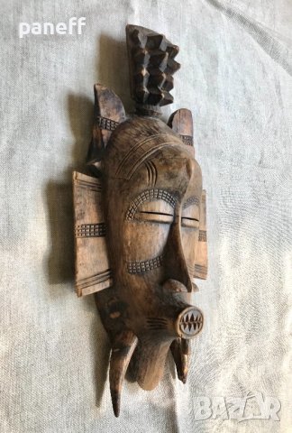 Стара африканска маска #5, снимка 2 - Антикварни и старинни предмети - 42344276