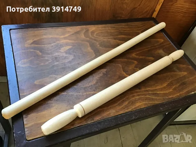 Дървена точилка естествен дъб, френски стил (дълга без дръжки), диаметър 2,6см, дължина 68,5см, снимка 2 - Аксесоари за кухня - 47887033