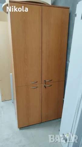 Офис шкаф - гардероб с четири врати и 5бр. рафтове 86/40/194, снимка 3 - Шкафове - 41500557