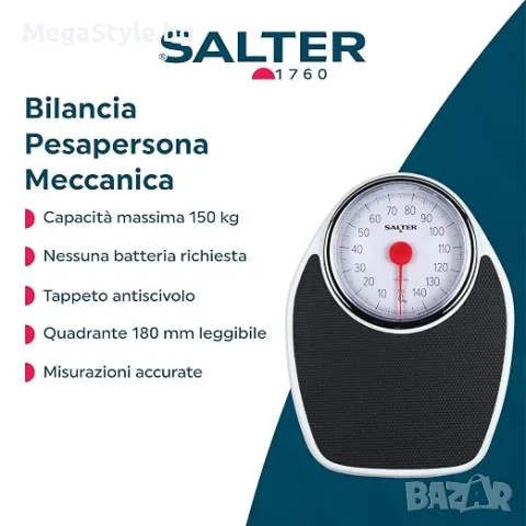 Механична везна за баня Salter 195 WHKR Doctor Style, фитнес везна, максимален капацитет 150 кг, снимка 2 - Други стоки за дома - 56111426