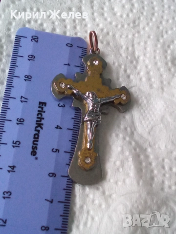 Старо метално крсче 53776, снимка 5 - Антикварни и старинни предмети - 53490560