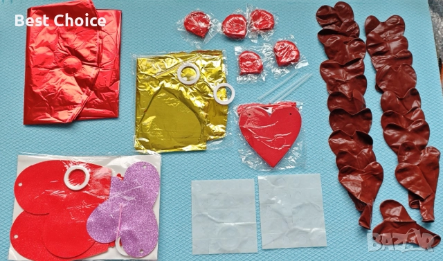 Декорация от големи фолиеви балони и надписи. Св.Валентин - Любов, снимка 4 - Други - 52587699