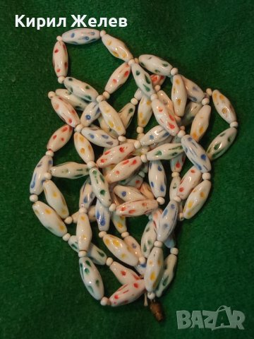 РЕТРО ВИНТИДЖ ГЕРДАН КОЛИЕ РИСУВАН ПОРЦЕЛАН 6404, снимка 10 - Колиета, медальони, синджири - 33405861