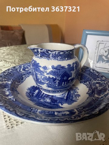 Над 100 годишни чиния и каничка /Синя магия за дълголетие, снимка 2 - Антикварни и старинни предмети - 44287339