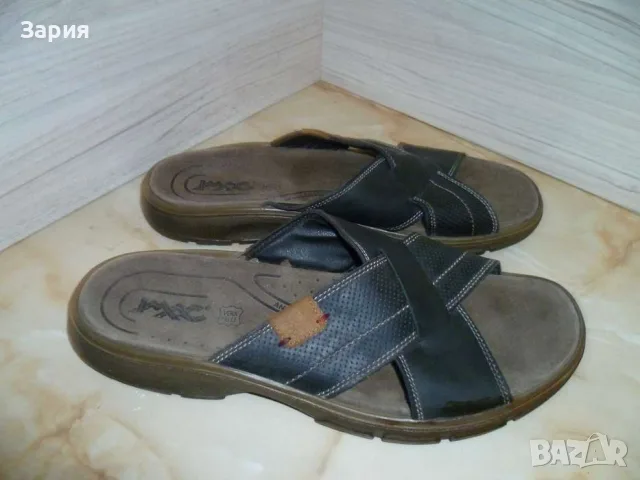 VERA PELLE чехли №46, снимка 5 - Мъжки чехли - 56363284