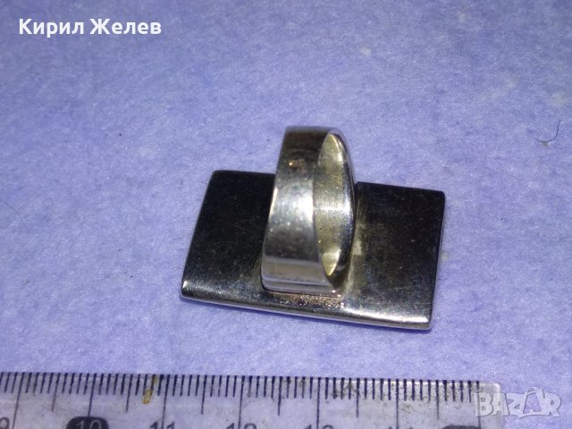 РАЗКОШЕН СЕДЕФЕН СРЕБЪРЕН ФЕШЪН АРТ ПРЪСТЕН СРЕБРО 925 с ЮВЕЛИРНО РЪЧНО ШЛИФОВАН КРАЛСКИ СЕДЕФ 39987, снимка 14 - Пръстени - 42612321