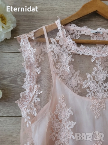 Нова елегантна блуза дантела , снимка 3 - Корсети, бюстиета, топове - 51863297