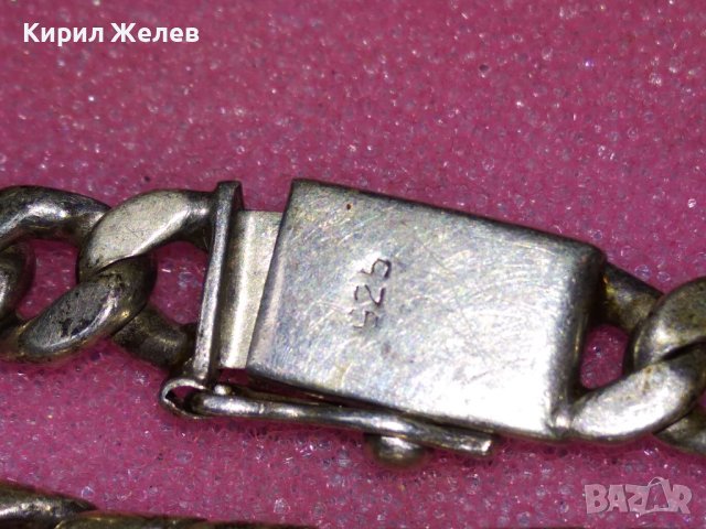 СТИЛНА СРЕБЪРНА ГРИВНА СРЕБРО 925 ВИНТИДЖ ПЛЕТКА / ЗАКОПЧАЛКАТА ИМА НУЖДА от ЛЕК РЕМОНТ! 43244, снимка 9 - Гривни - 44394047