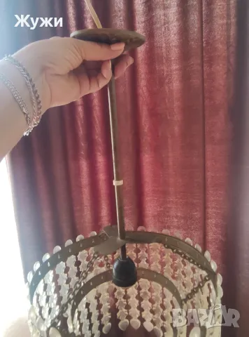 Красив полилей с висулки.НОВИ абажури , снимка 10 - Полилеи - 49696648