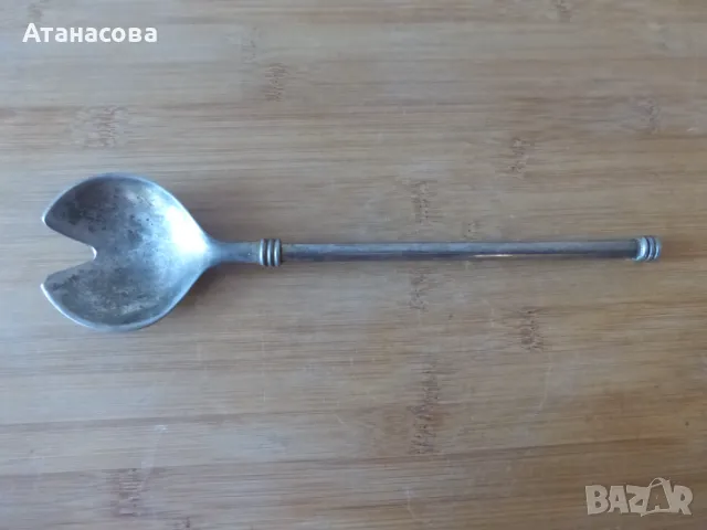Посребрен прибор за салата 1950 г, снимка 2 - Аксесоари за кухня - 47464788