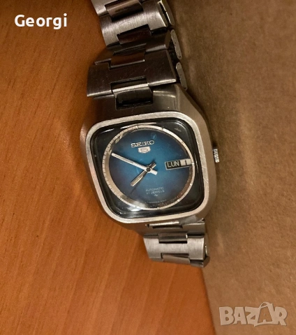 Seiko 5 Blue Sunburst 7009 Automatic Часовник, снимка 7 - Мъжки - 53589898