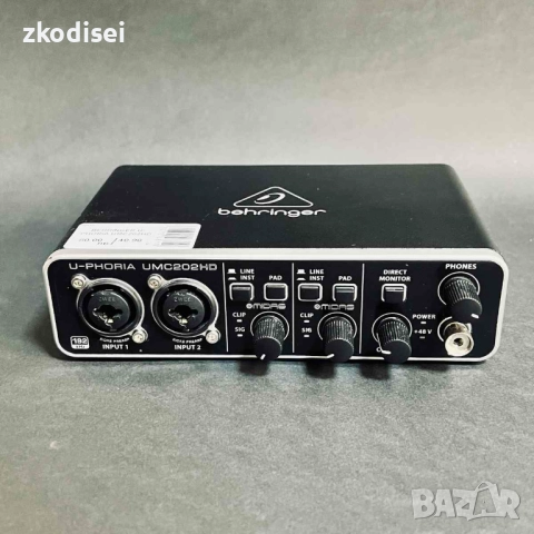Аудио интерфейс BEHRINGER U-PHORIA UMC202HD