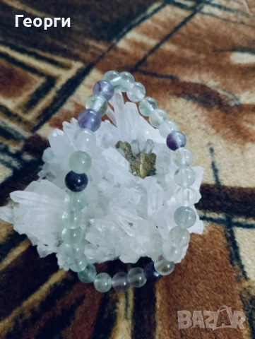 Естествена гривна от Флуорит
