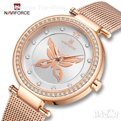 Дамски часовник NAVIFORCE Rose Gold/Silver 5018 RGW. , снимка 2 - Дамски - 34728018