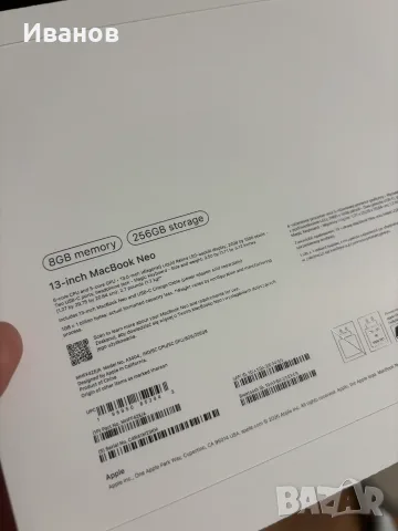 Като НОВ MacBook Neo 13" Indigo (A18 Pro/8GB/256GB) – 100% Батерия / 19 м. Гаранция към iSTYLE, снимка 8 - Лаптопи за дома - 56056211