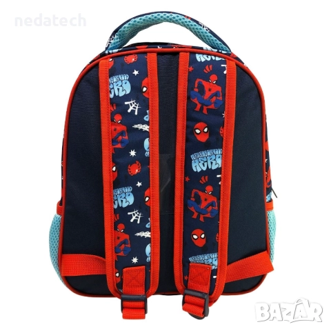 Ученическа раница Спайдърмен, Син, 27,5x13x31,5 см., снимка 3 - Раници - 51520461