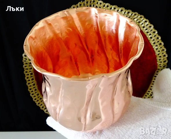 Медна чаша,медна халба,чиста червена мед 600 мл, снимка 2 - Антикварни и старинни предмети - 53817408