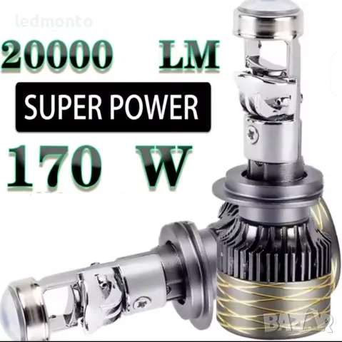 170W Високосилови N9 H7 лед крушки с  Лупи Лупи H7 led , снимка 9 - Части - 48867707
