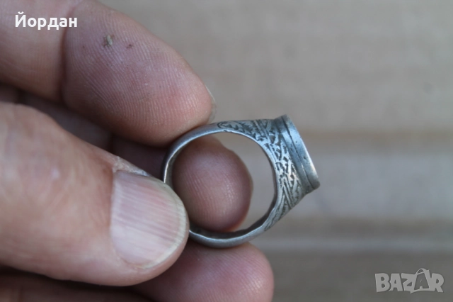 Сребърен Турски пръстен, снимка 6 - Антикварни и старинни предмети - 52367318