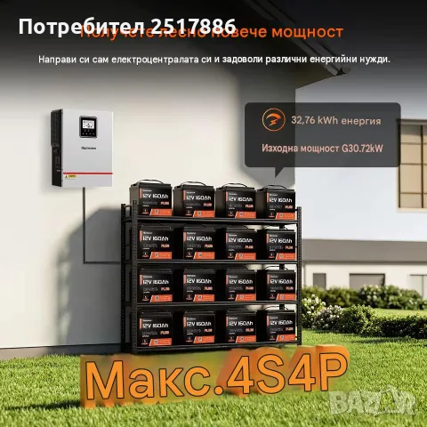 Тягов акумулатор LiFePO4 Литиево желязо фосфатен 160 Ah 12 V , снимка 6 - Друга електроника - 56193348