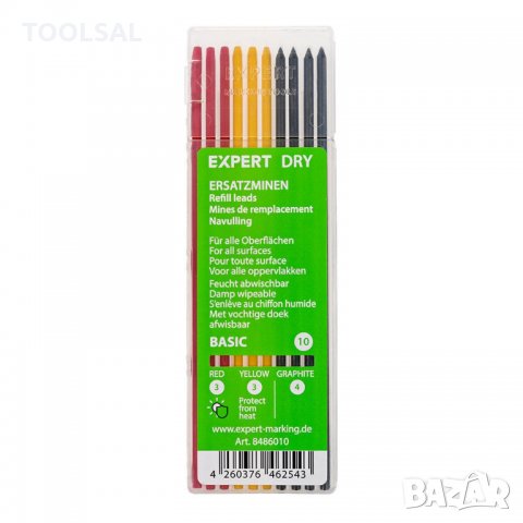 Цветни резервни пълнители за автоматичен молив Expert Dry All-In One , комплект от 10 бр.