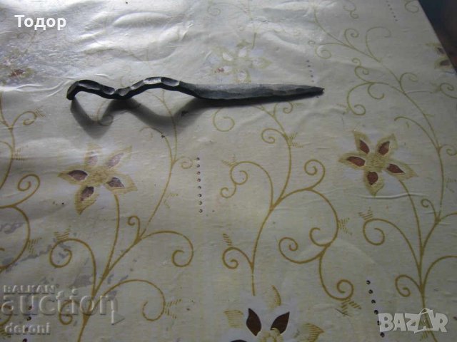 Уникален кован нож за писма кама ковано желязо, снимка 3 - Колекции - 34540999