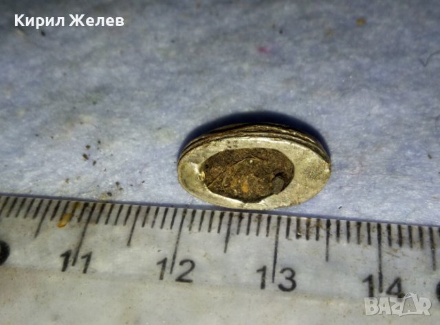 ЛАПИС ЛАЗУЛИ ГОЛЯМ НАТУРАЛЕН ШЛИФОВАН СКЪПОЦЕНЕН КАМЪК в СРЕБЪРЕН ОБКОВ от СТАРИНЕН ПРЪСТЕН 38381, снимка 7 - Антикварни и старинни предмети - 42117586