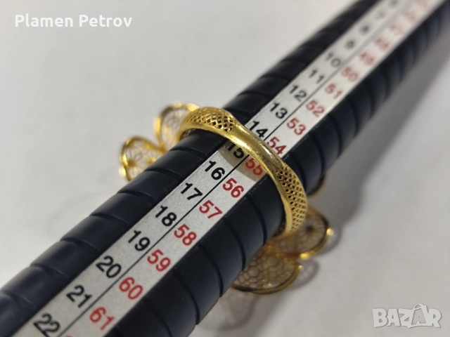 Златен пръстен 14 карата, снимка 6 - Пръстени - 52312863