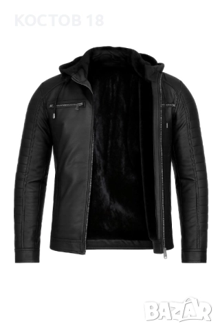 Мъжко зимно кожено яке – 3487, снимка 6 - Якета - 52022593