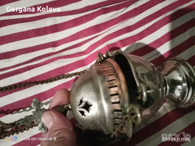 старинно медно кандило, снимка 4 - Антикварни и старинни предмети - 50304406