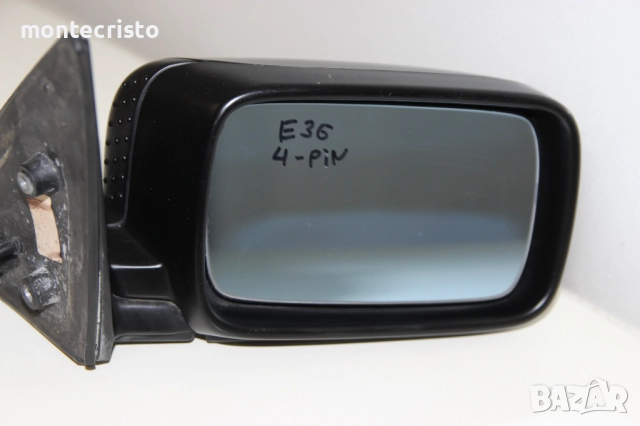 Дясно огледало BMW E36 Serie 3 седан комби (1990-1998г.) 51168119160 / 4 пина / електрическо Черно, снимка 2 - Части - 51971201