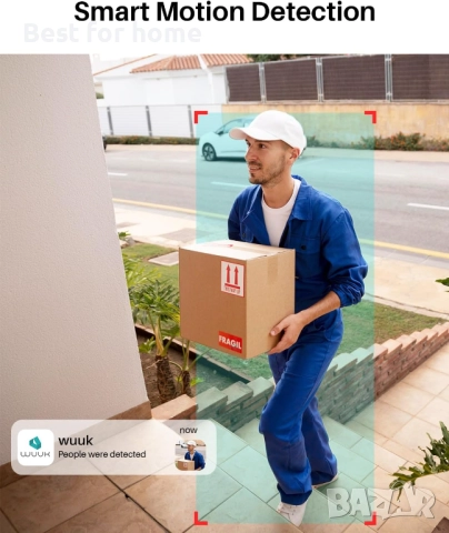 WUUK 2K HD Wi-Fi звънец с камера, снимка 3 - Други - 52367774