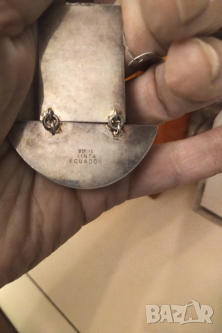 Tinta sterling Еквадор масивно сребро естествен камък , снимка 5 - Колиета, медальони, синджири - 44781435