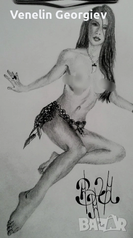 Графики ръчно рисувани формат А4, снимка 11 - Антикварни и старинни предмети - 52940635