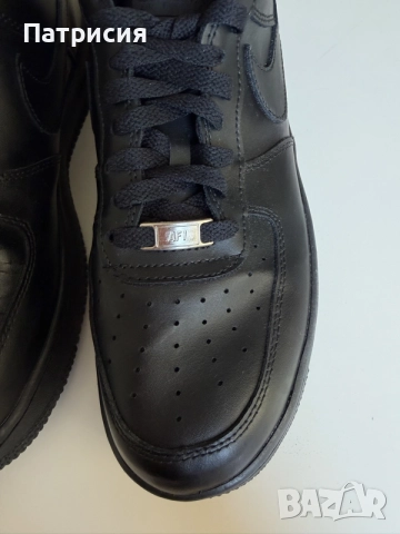 Черни мъжки сникърси маратонки Nike Air Force 1 Low ниски кецове, размер 45, черен цвят, black, AF1, снимка 3 - Кецове - 56043272