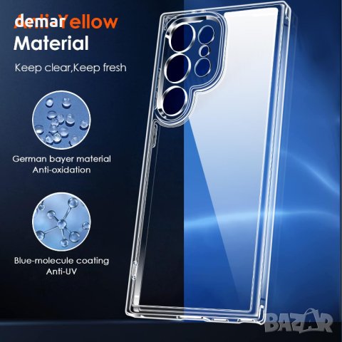 Калъф ivoler за Samsung Galaxy S24 Ultra 5G 6.8” с 2 броя протектор за екран от закалено стъкло, снимка 4 - Калъфи, кейсове - 44277781