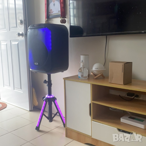 Bluetooh Karaoke Speaker NDR 102B - Красив LED високоговорител със 7 режима; 2 години гаранция, снимка 2 - Bluetooth тонколони - 44822437