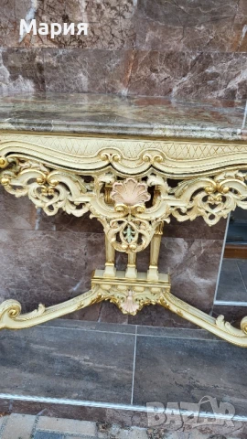 Италианска барокова конзола  014, снимка 5 - Секции и витрини - 51296999