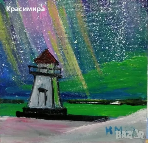 Коледни ръчно рисувани картини- миниатюри , снимка 5 - Коледни подаръци - 56403820