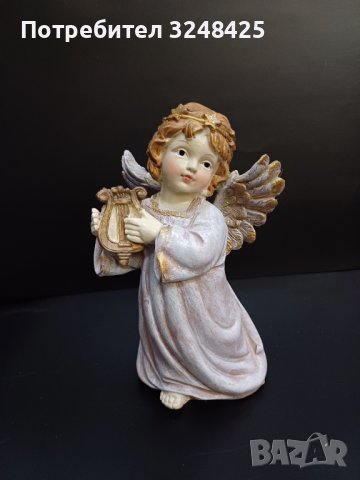 Висок виолетов ангел от висококачествен полирезин, снимка 6 - Статуетки - 42689900
