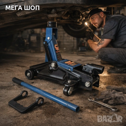 Хидравличен крик крокодил 3 тона - мобилен с колела