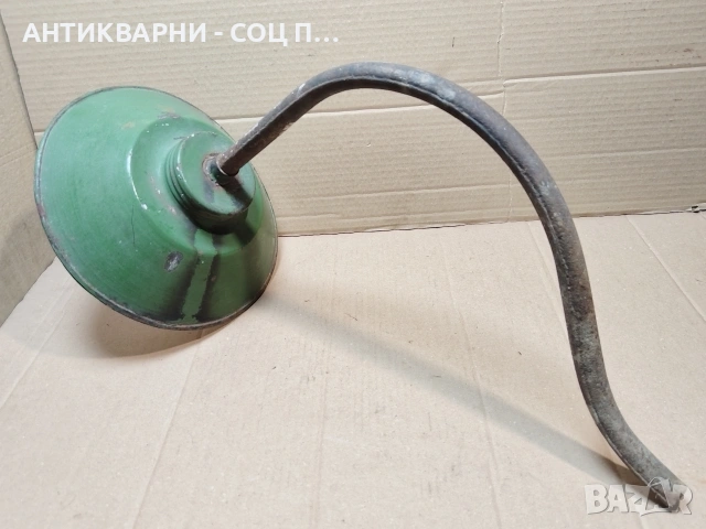 Стара Соц Българска Емайлирана Улична Лампа. / НОМЕР 1611., снимка 2 - Антикварни и старинни предмети - 53670606
