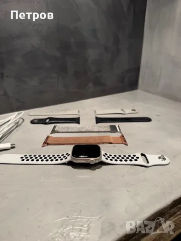 95% батерия! КАТО ЧИСТО НОВ Apple Watch 7 41 mm GPS Nike + подаръци, снимка 5 - Смарт часовници - 56004998