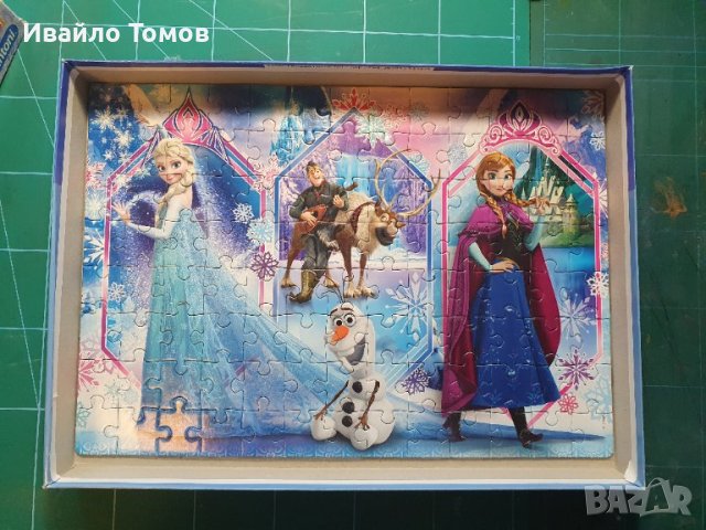 Сглобен и залепен пъзел замръзналото кралство, снимка 2 - Игри и пъзели - 41246523