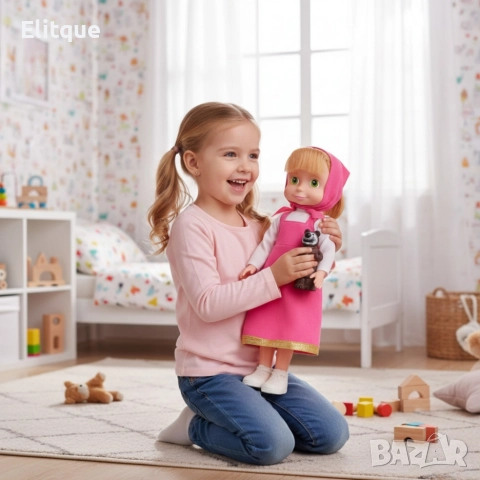 Голяма музикална детска кукла Маша от Маша и Мечокът, снимка 4 - Кукли - 52853395