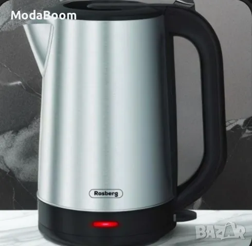 Комплект електрическа кана Rosberg  с ПОДНОС за кафе и чай, снимка 6 - Други - 48369994