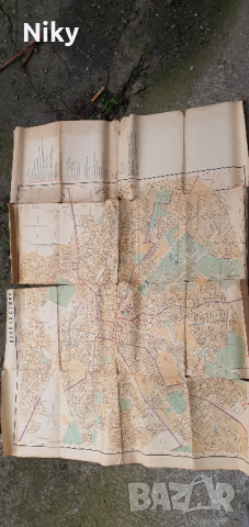 Стари указатели и карта на София 1957г., снимка 4 - Антикварни и старинни предмети - 44671123